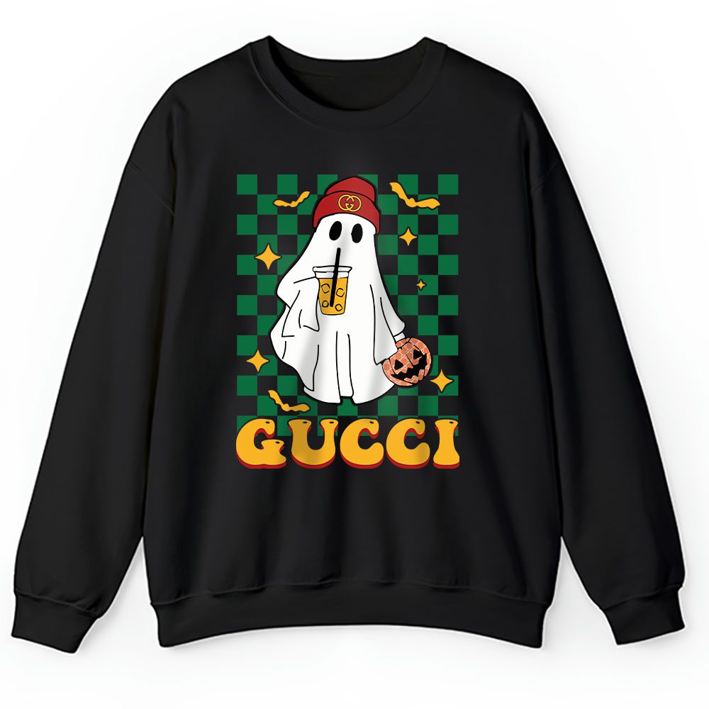 Spooky Season Cute Ghost Halloween Boujee Boojee Gucci Unisex Sweatshirt BTN15117