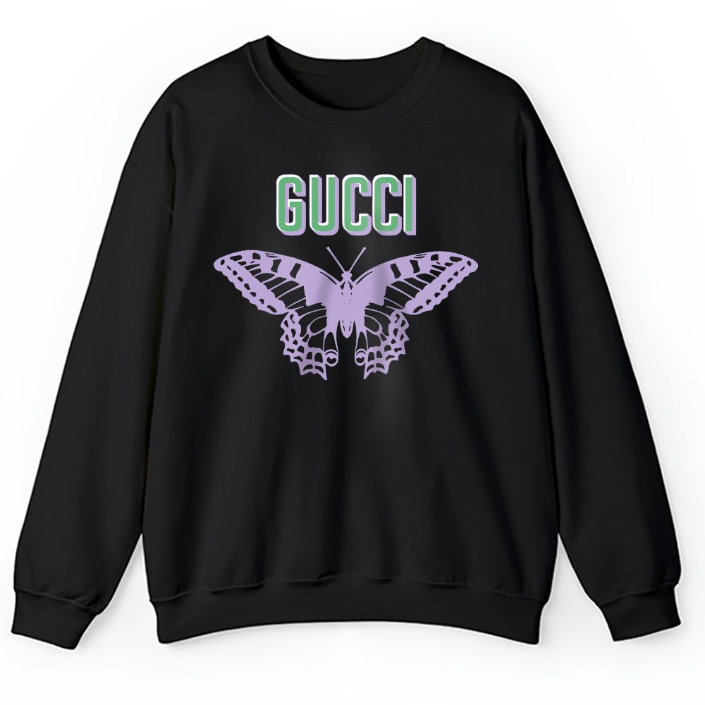Butterfly Printed Cotton Jersey Gucci Unisex Sweatshirt BTN15067