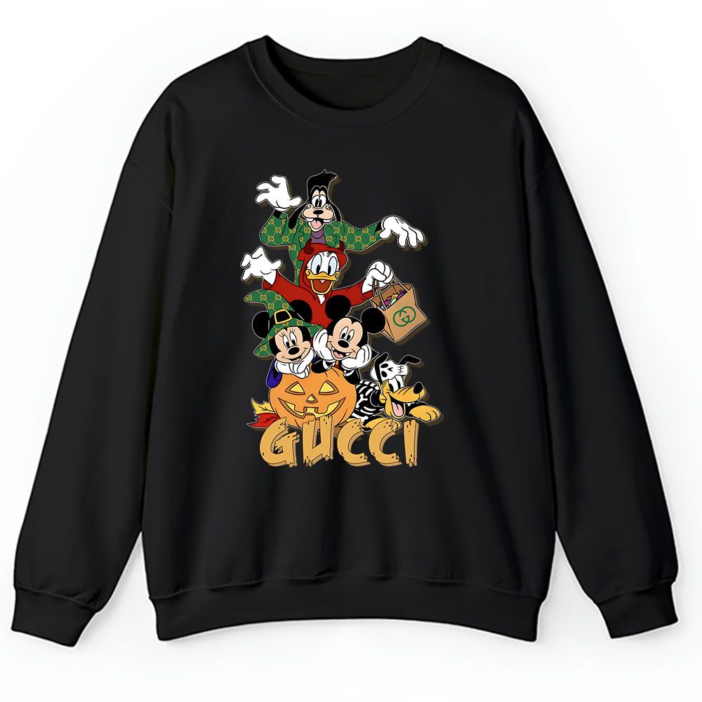 Mickey And Friends Happy Halloween Gucci Unisex Sweatshirt BTN14661