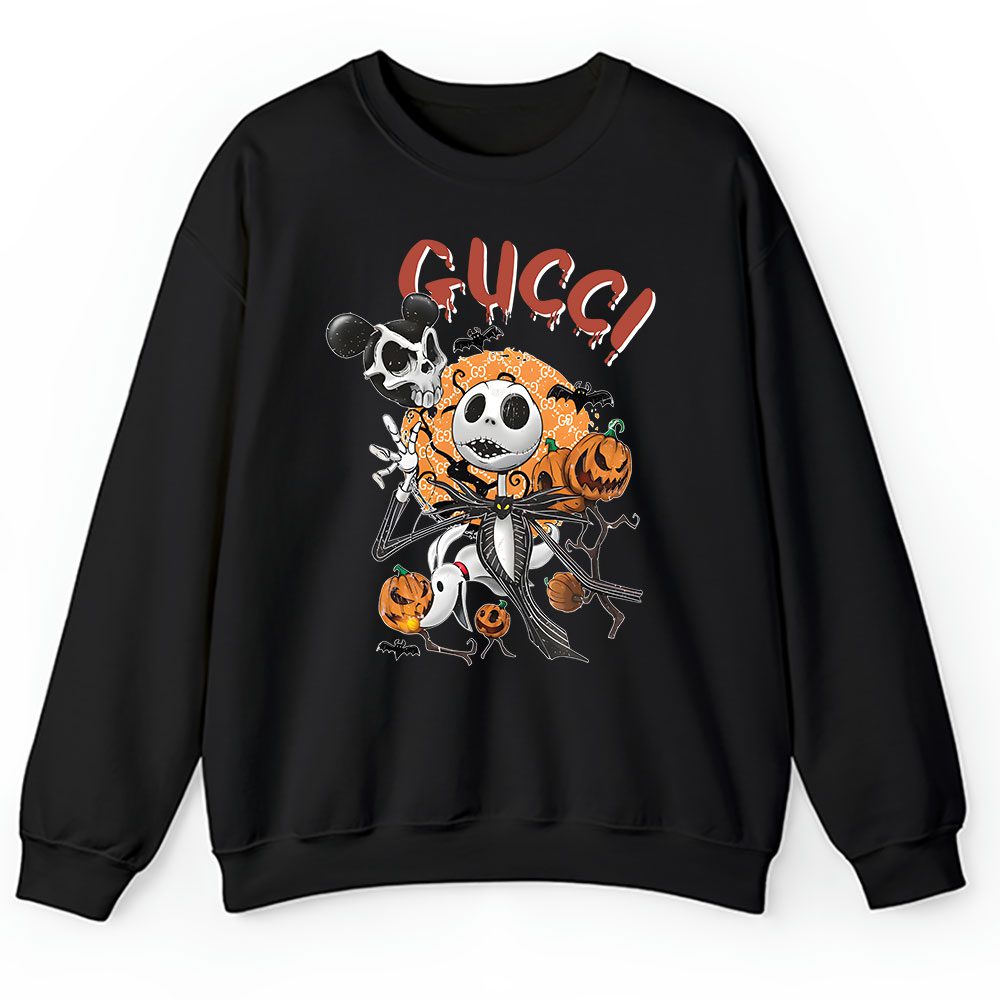 Disney Nightmare On The Main Street Jack Skellington Gucci Unisex Sweatshirt BTN14659