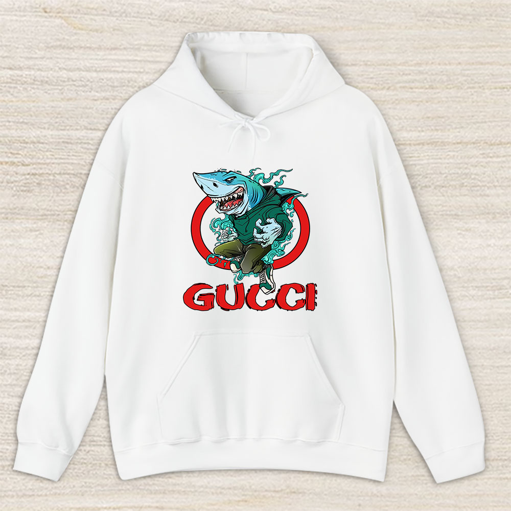 Cartoon Shark Gucci Unisex Hoodie TAH5473