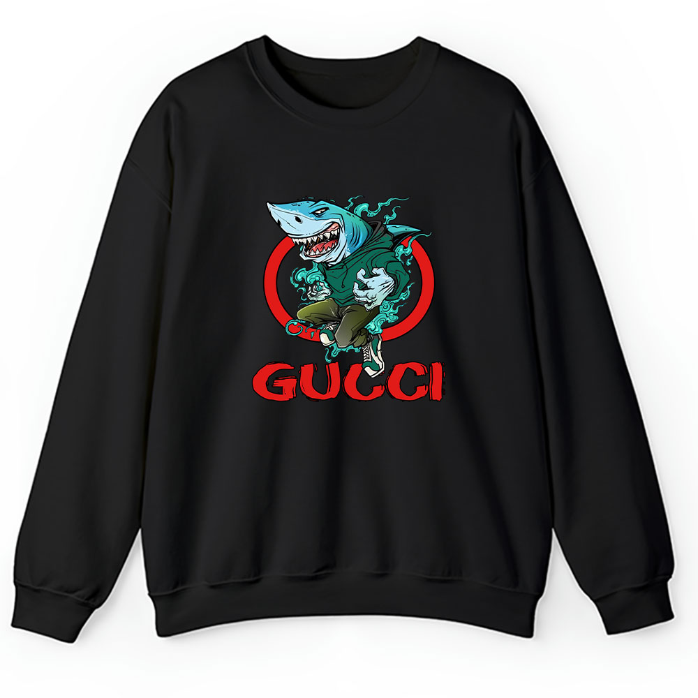 Cartoon Shark Gucci Brand Unisex Sweatshirt BTN5473