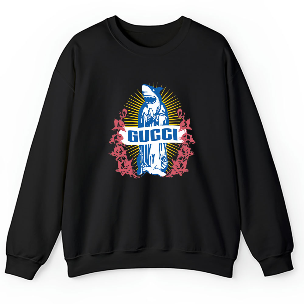 Cartoon Shark Gucci Brand Unisex Sweatshirt BTN5474