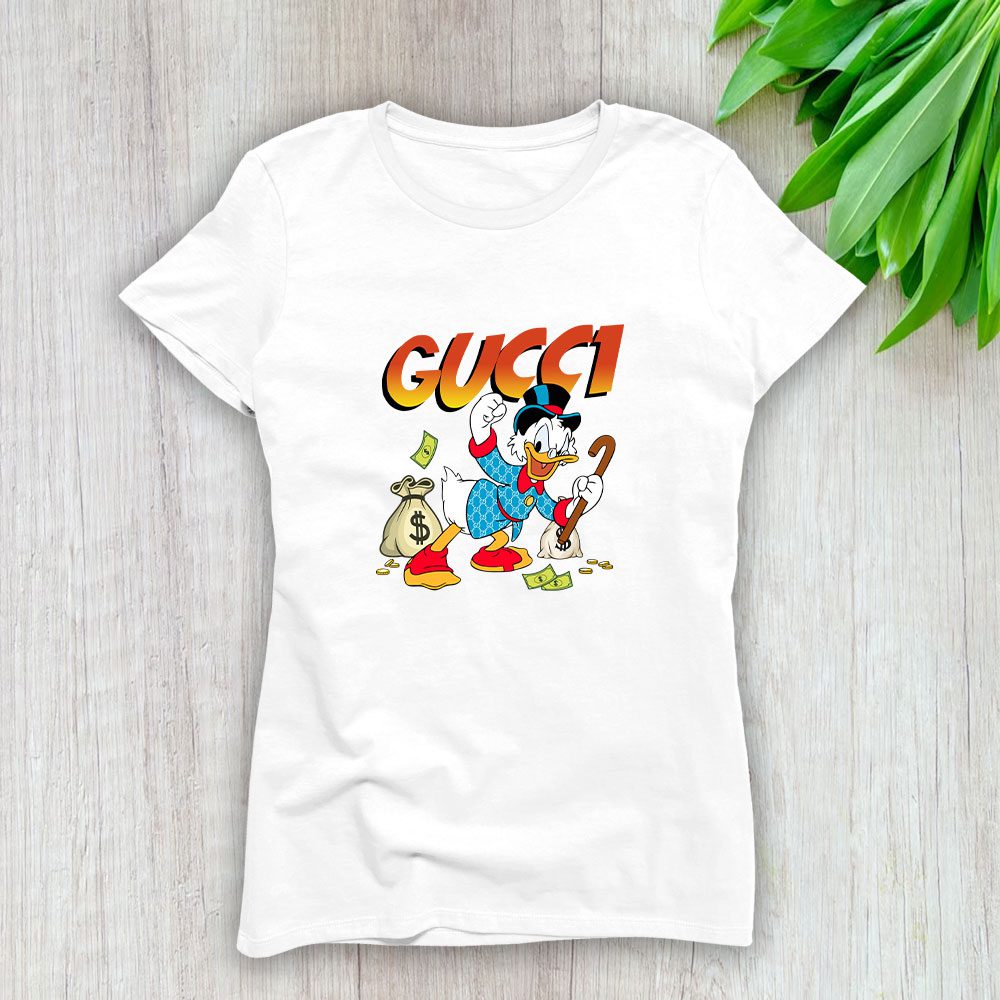 Gucci Ducktales Money Lady T-Shirt Luxury Tee For Women LDS1409