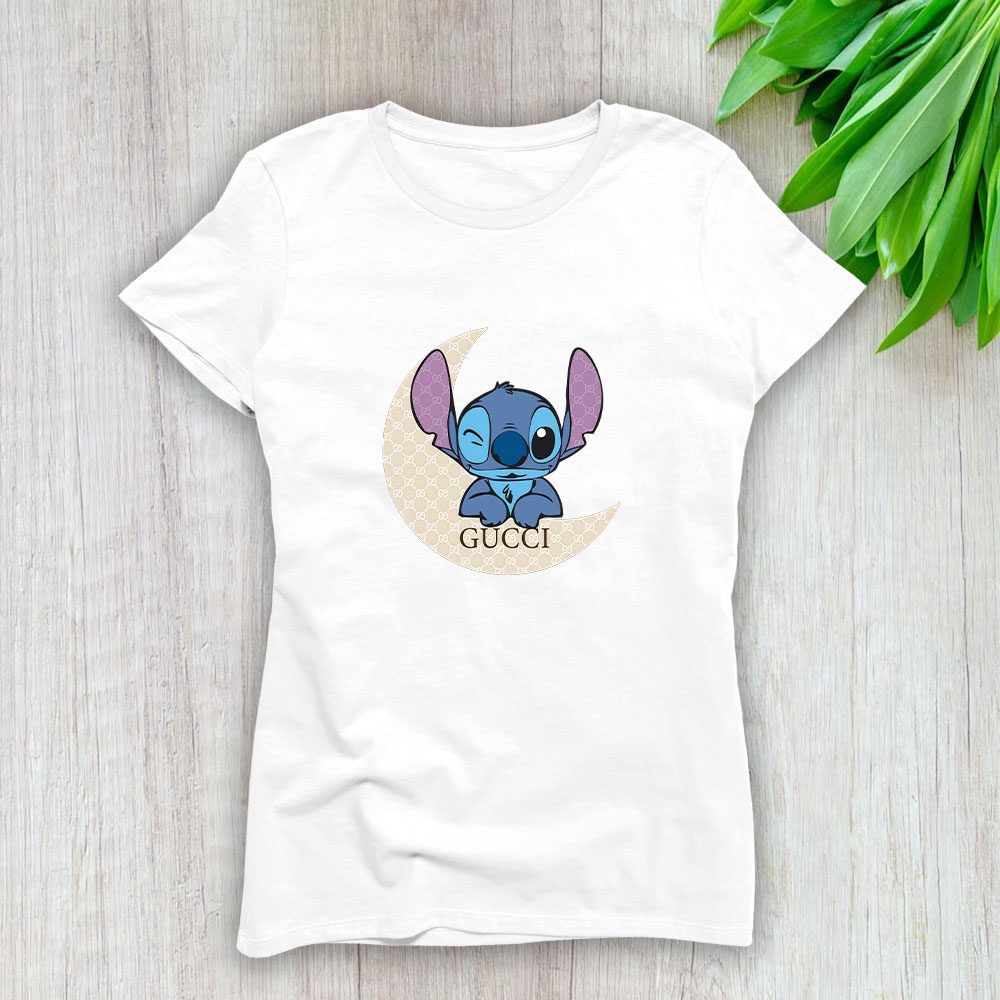 Gucci Stitch Sleep Lady T-Shirt Luxury Tee For Women LDS1414