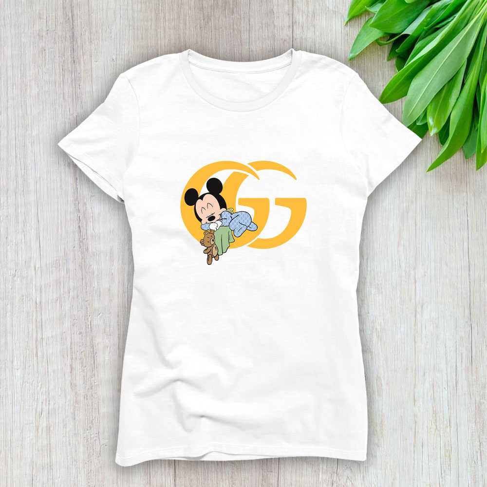Gucci Mickey Mouse Kid Lady T-Shirt Luxury Tee For Women LDS1343
