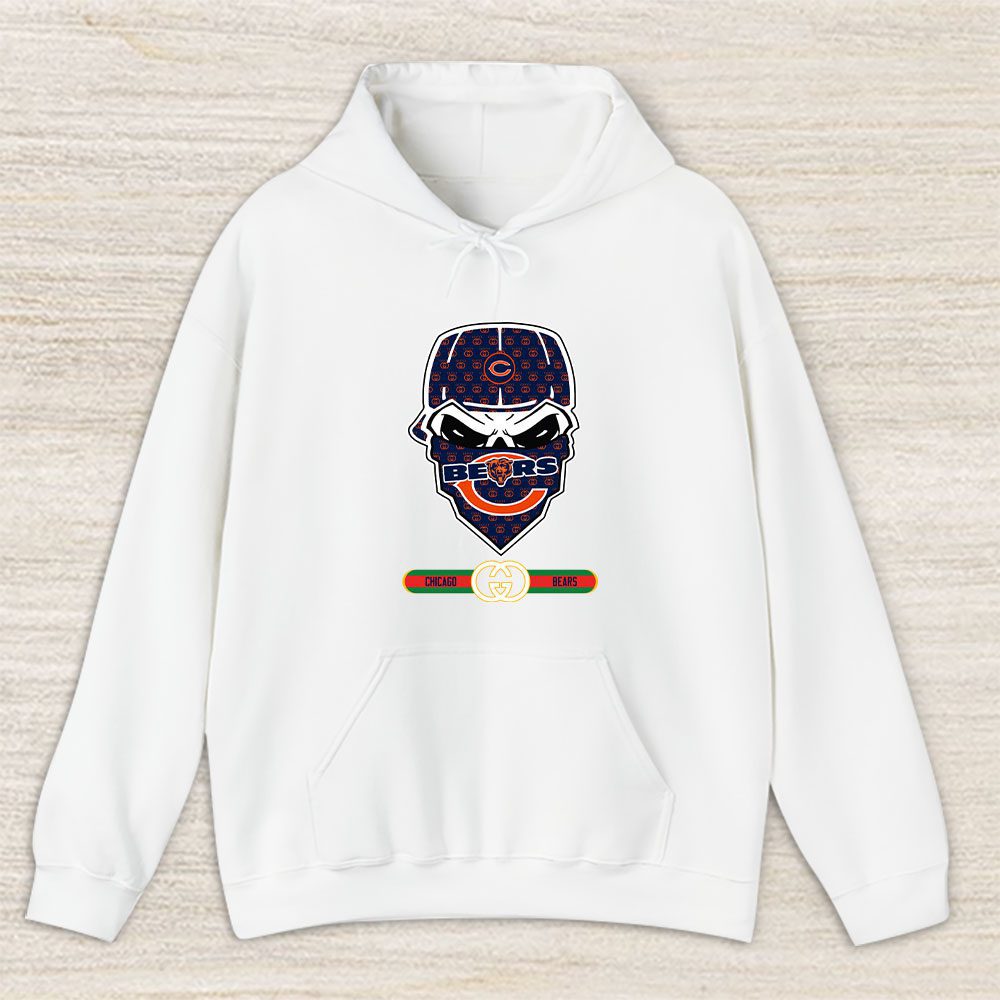 Gucci x NFL x Chicago Bears Skull Luxury Pullover Hoodie For Fan TBH1021