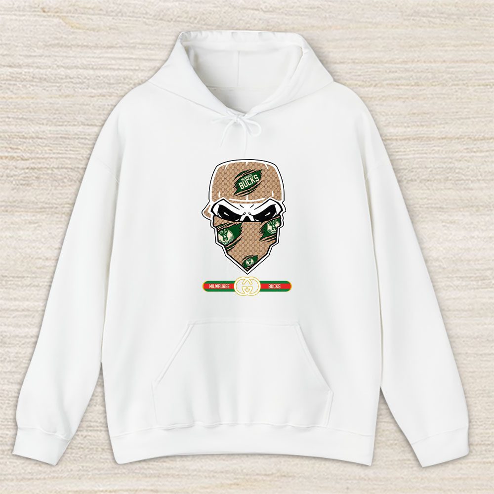 Gucci x NBA x Milwaukee Bucks Skull Luxury Pullover Hoodie For Fan TBH1015