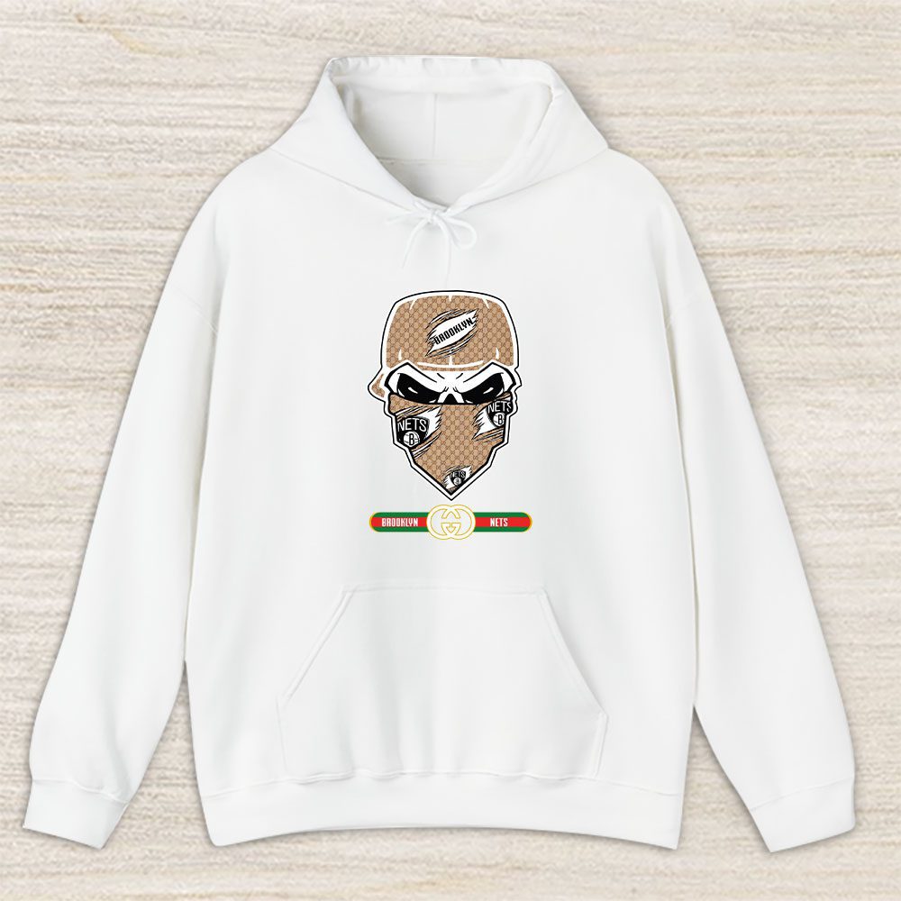 Gucci x NBA x Brooklyn Nets Skull Luxury Pullover Hoodie For Fan TBH1003
