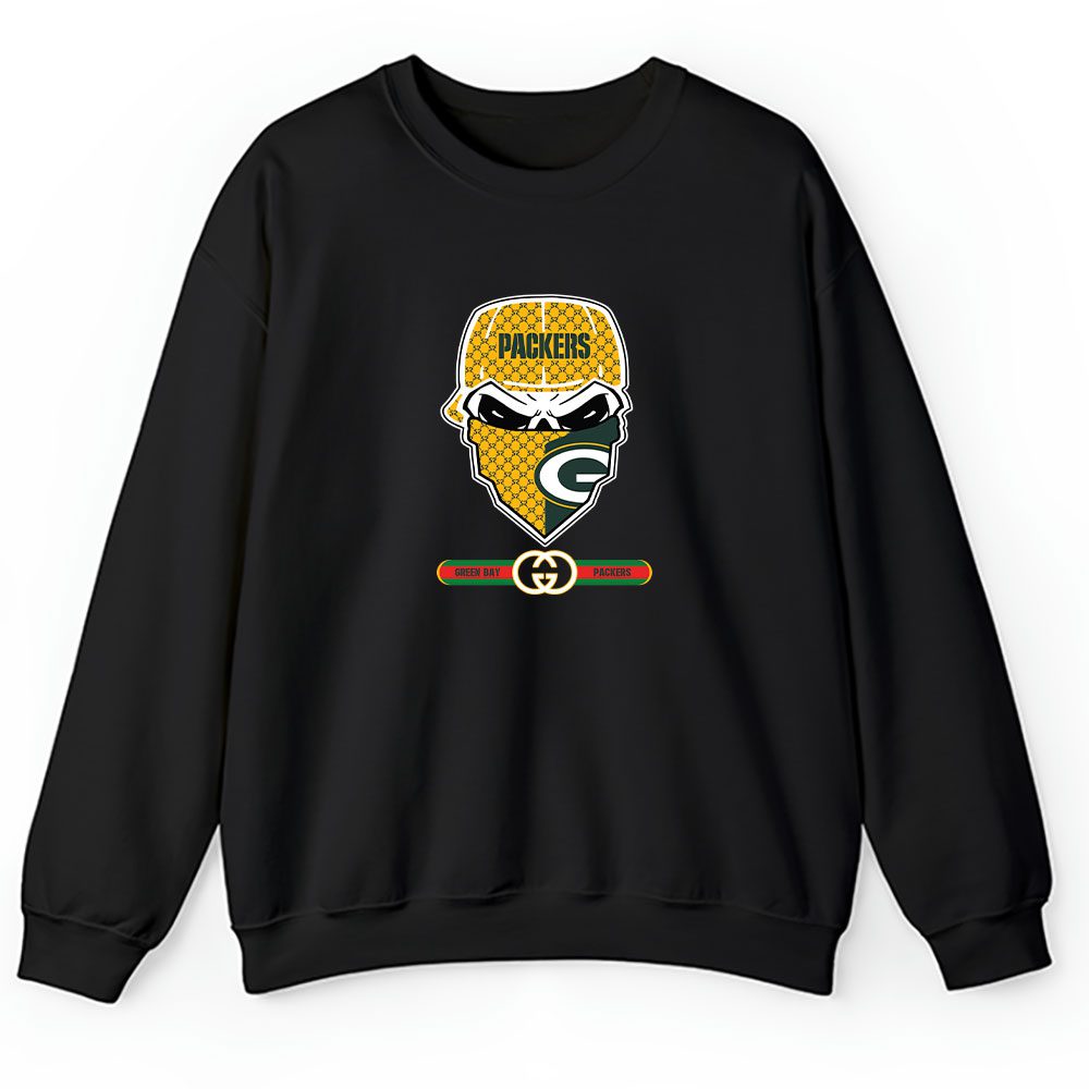 Gucci x NFL x Green Bay Packers Skull Luxury Unisex Sweatshirt For Fan TBS1030
