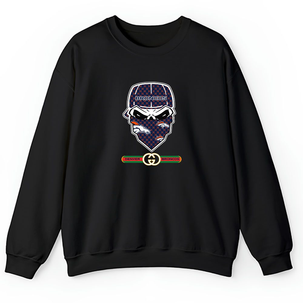 Gucci x NFL x Denver Broncos Skull Luxury Unisex Sweatshirt For Fan TBS1024