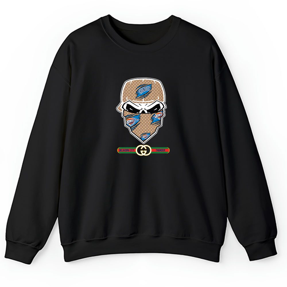 Gucci x NBA x Oklahoma City Thunder Skull Luxury Unisex Sweatshirt For Fan TBS1019