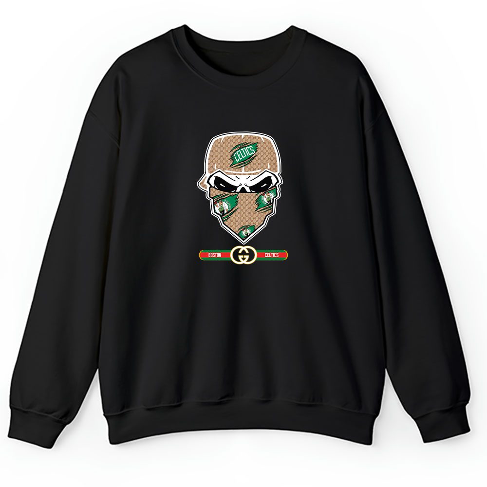 Gucci x NBA x Boston Celtics Skull Luxury Unisex Sweatshirt For Fan TBS1001