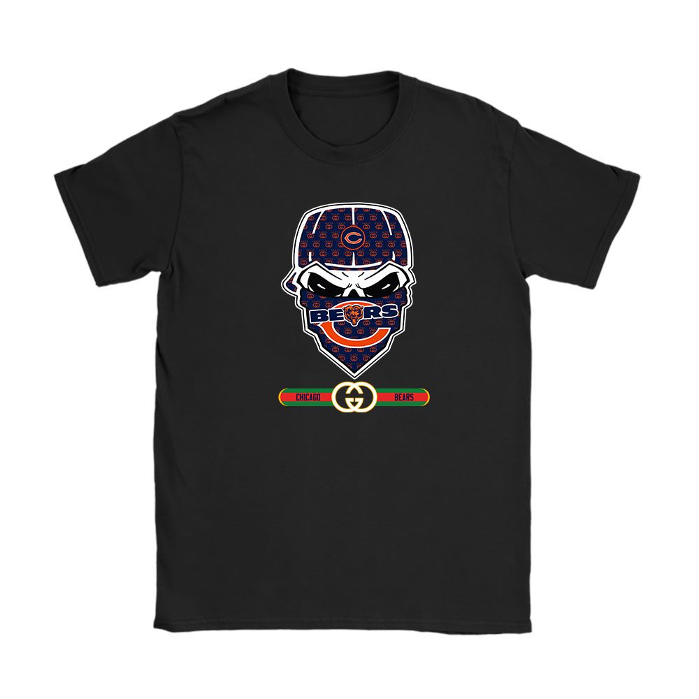 Gucci x NFL x Chicago Bears Skull Luxury Unisex T-Shirt For Fan TBT1021