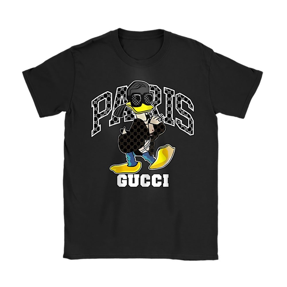 Paris Donald Duck Gucci Unisex T-Shirt Cotton Tee BN23347