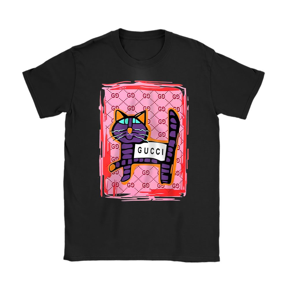 Cat Logo Gucci Unisex T-Shirt Cotton Tee BN23299