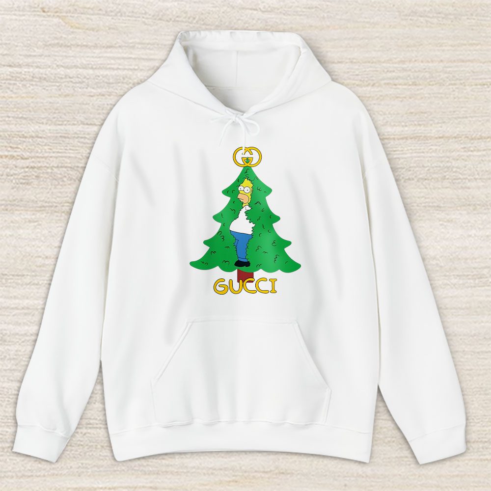 Homer Simpson Christmas Tree Gucci Unisex Hoodie TAH23333