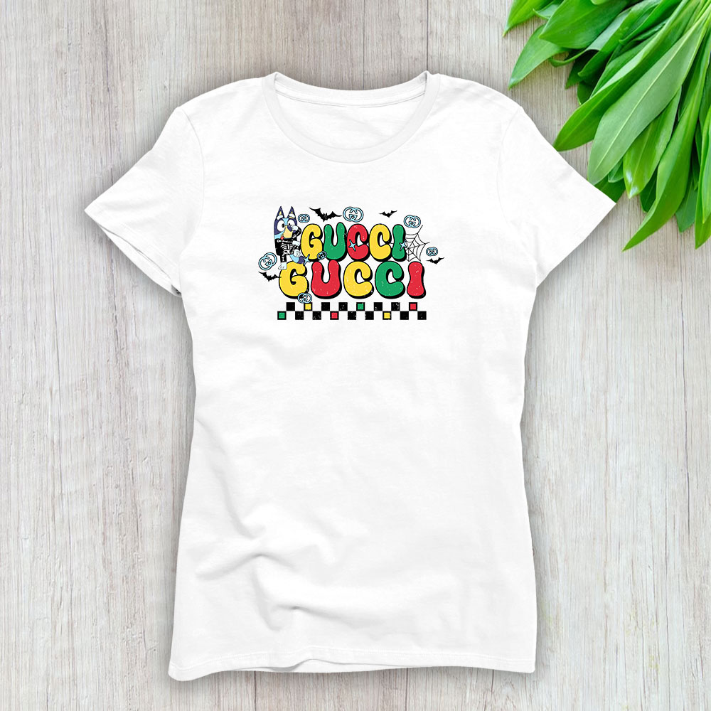 Bluey Happy Halloween Gucci Lady T-Shirt Women BTN9262