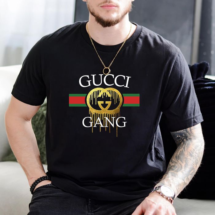 Gucci Gang Lil_ Pump Inspired New Unisex T-Shirt Men_S Black