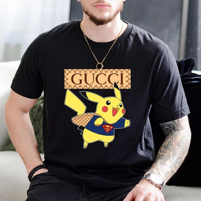 Gucci Pikachu Tops Superman Shirt