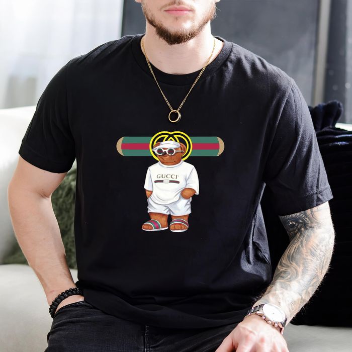 Gucci Vintage Unisex T-Shirt Bear In White