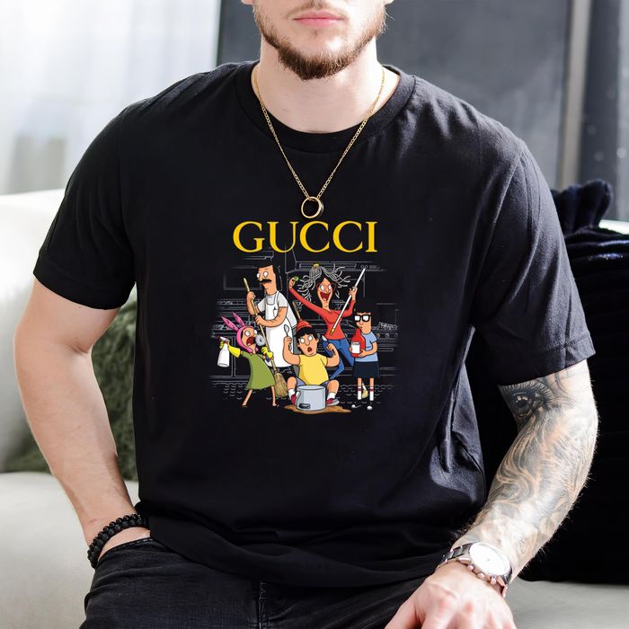 Gucci Vintage Unisex T-Shirt Bee Flowerblack