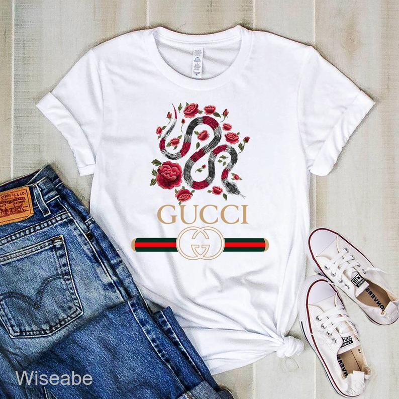 Gucci Flowers Snake Unisex T-Shirt Gucci Shirt WTS459