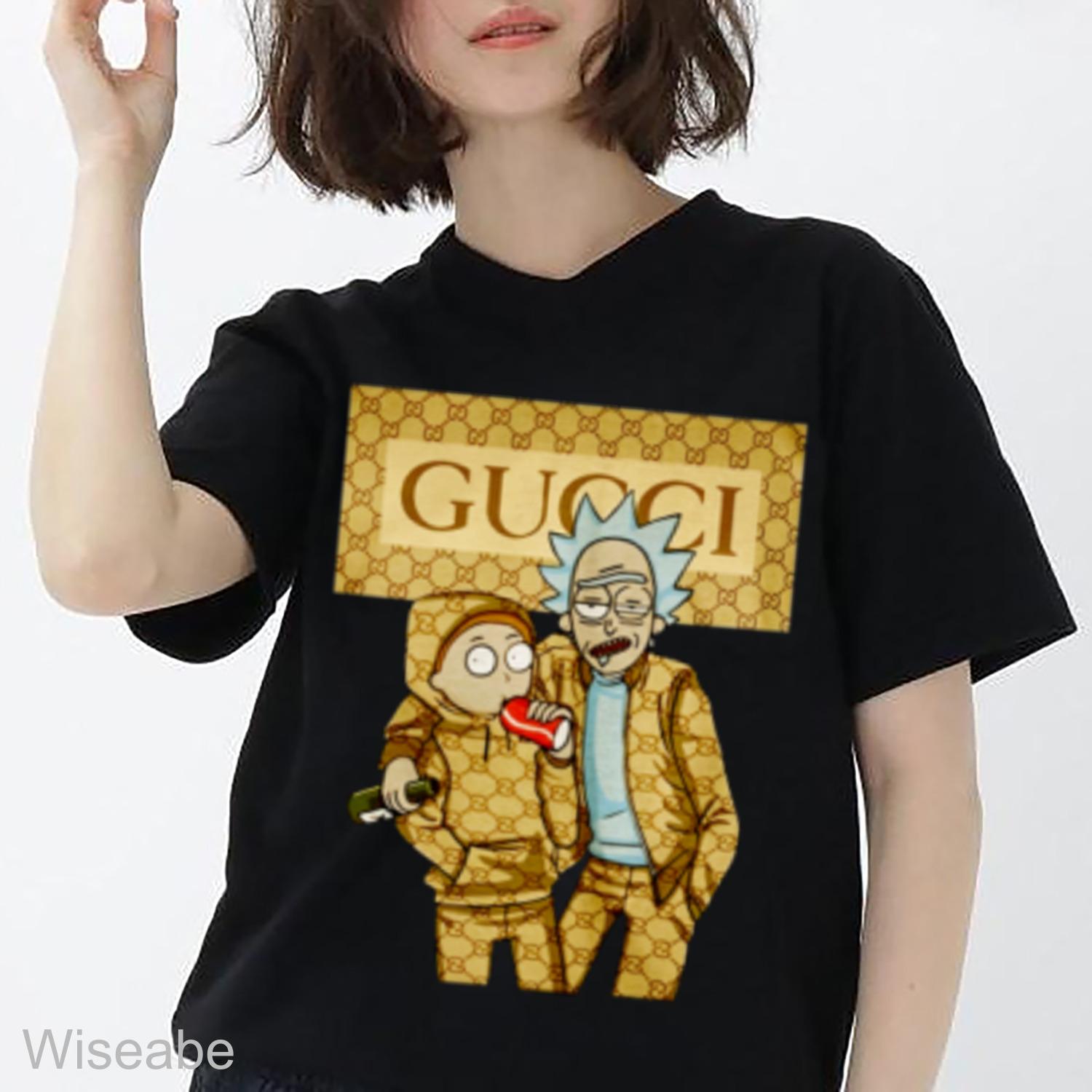 Gucci Rick And Morty Tee Gucci Logo Unisex T-Shirt WTS436