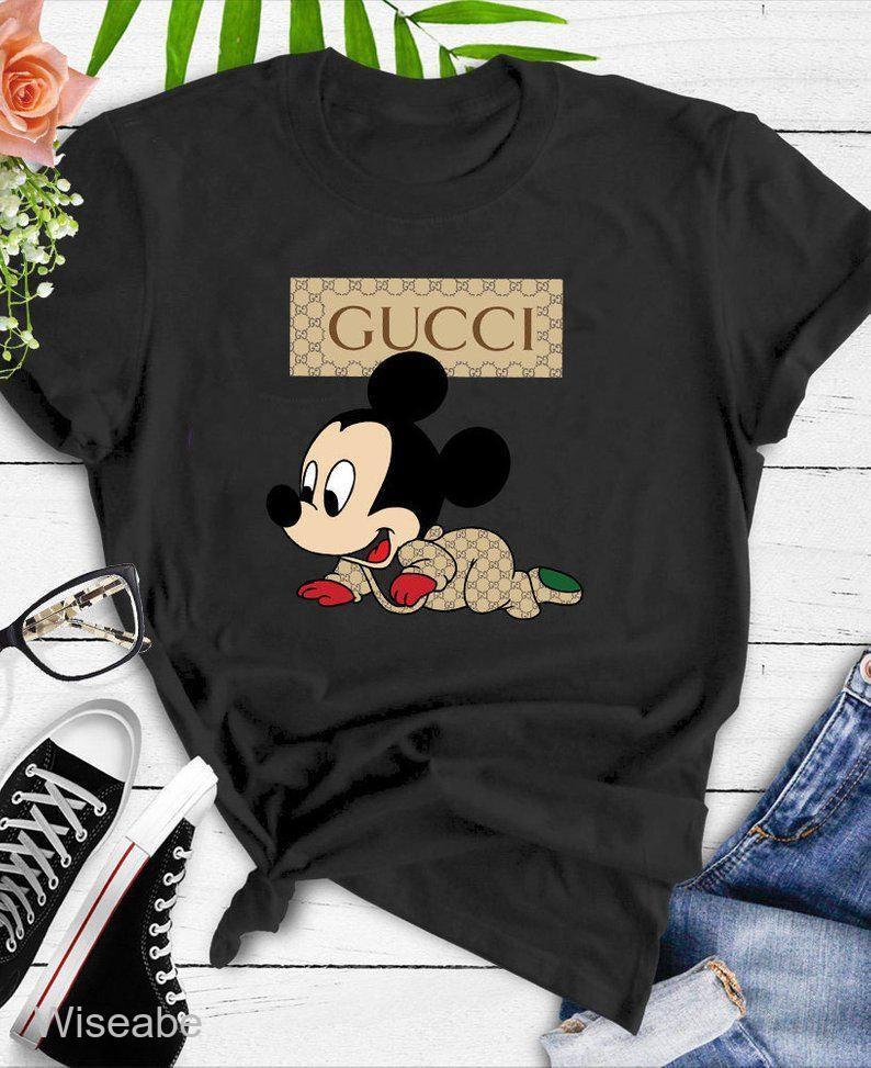 Lovey Baby Mickey Mouse Unisex T-Shirt Gucci Shirt WTS447