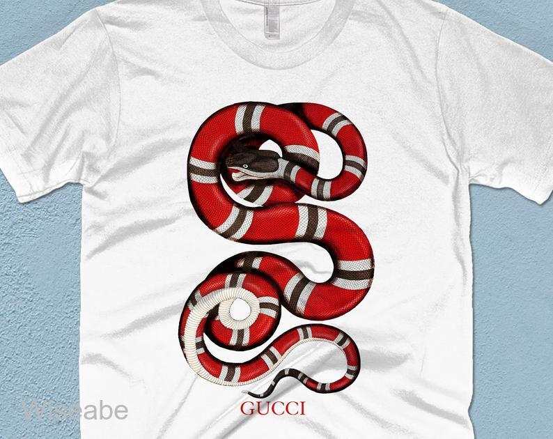 Gucci Snake Shirt Gucci Logo Unisex T-Shirt WTS426