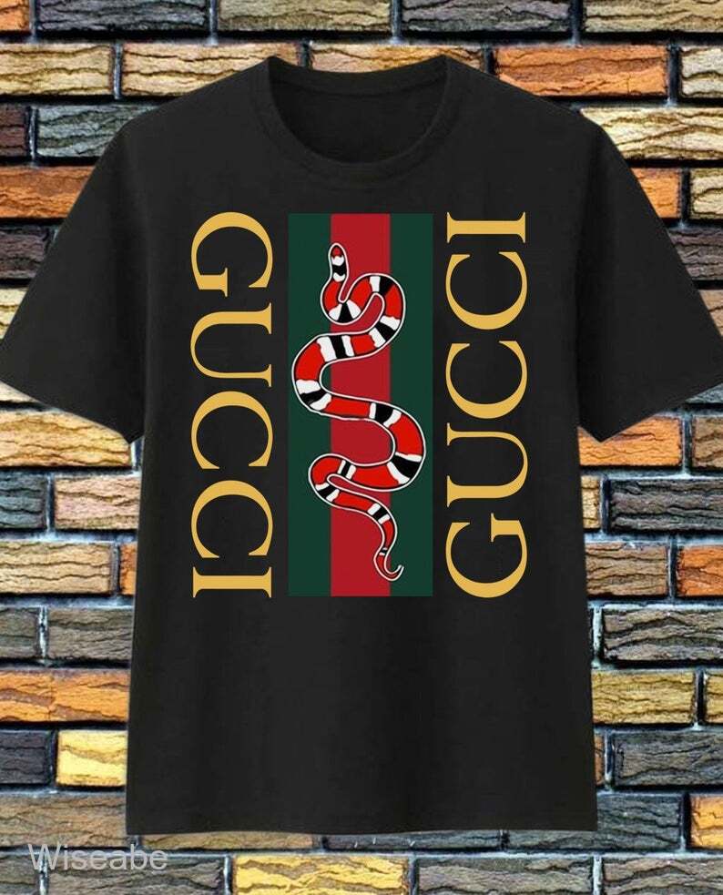 Red Snake Logo Gucci Unisex T-Shirt WTS410