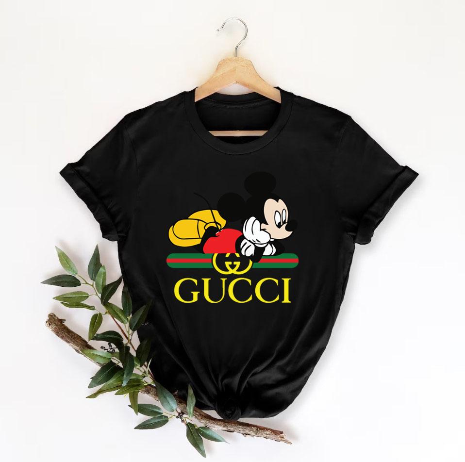 Mickey Mouse Gucci Shirt, Gucci Logo T-Shirt, Unisex Fashion Gucci Shirt, Gucci Tee, Gucci Luxury Tshirt LTS114