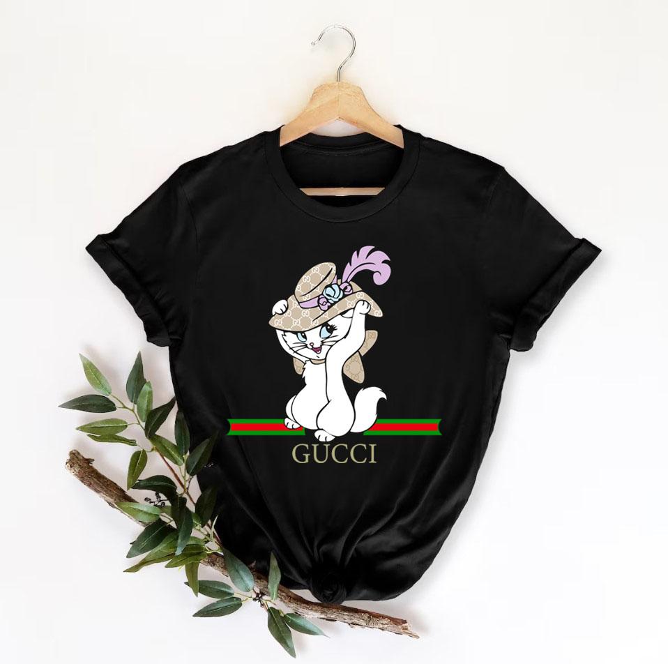 Cat Gucci Shirt, Gucci Logo T-Shirt, Unisex Fashion Gucci Shirt, Gucci Tee, Gucci Luxury Tshirt LTS069