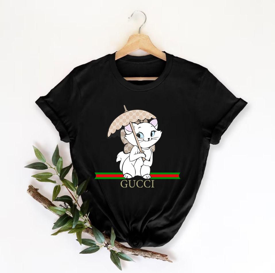 Cat Gucci Shirt, Gucci Logo T-Shirt, Unisex Fashion Gucci Shirt, Gucci Tee, Gucci Luxury Tshirt LTS063