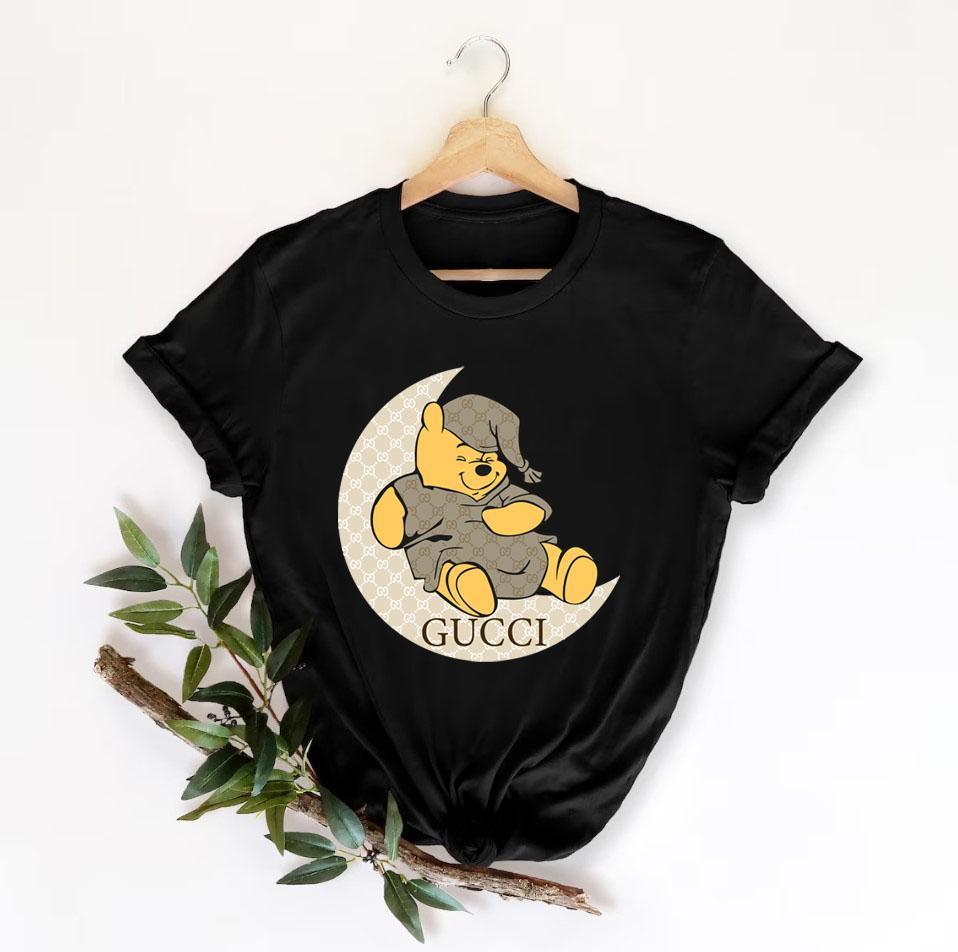 Pooh Gucci Shirt, Gucci Logo T-Shirt, Unisex Fashion Gucci Shirt, Gucci Tee, Gucci Luxury Tshirt LTS058