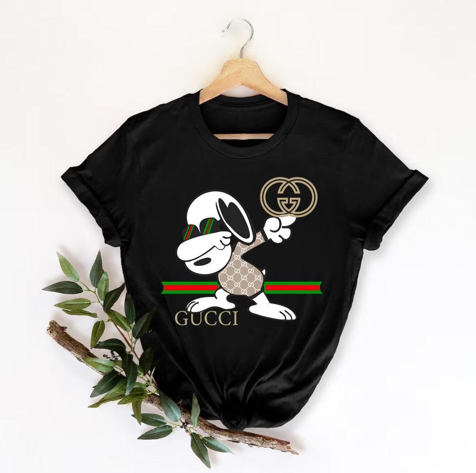 Snoopy Gucci Shirt, Gucci Logo T-Shirt, Unisex Fashion Gucci Shirt, Gucci Tee, Gucci Luxury Tshirt LTS060