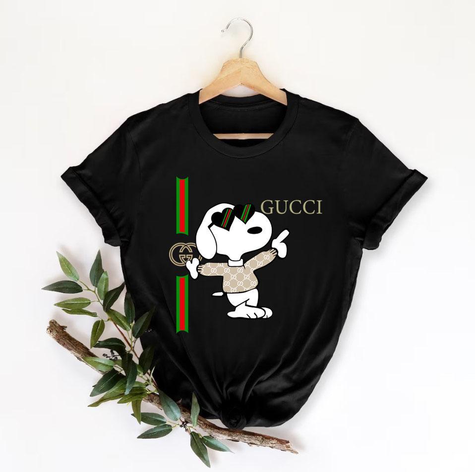 Snoopy Gucci Shirt, Gucci Logo T-Shirt, Unisex Fashion Gucci Shirt, Gucci Tee, Gucci Luxury Tshirt LTS057