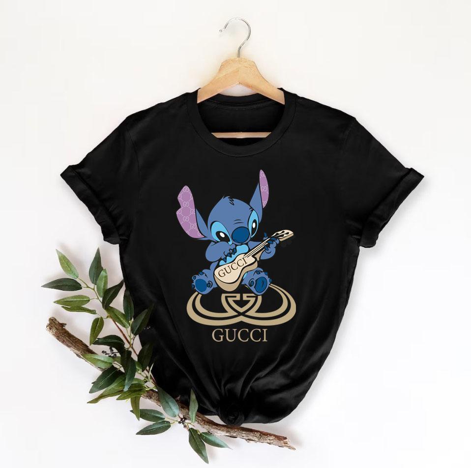 Stitch Gucci Shirt, Gucci Logo T-Shirt, Unisex Fashion Gucci Shirt, Gucci Tee, Gucci Luxury Tshirt LTS055