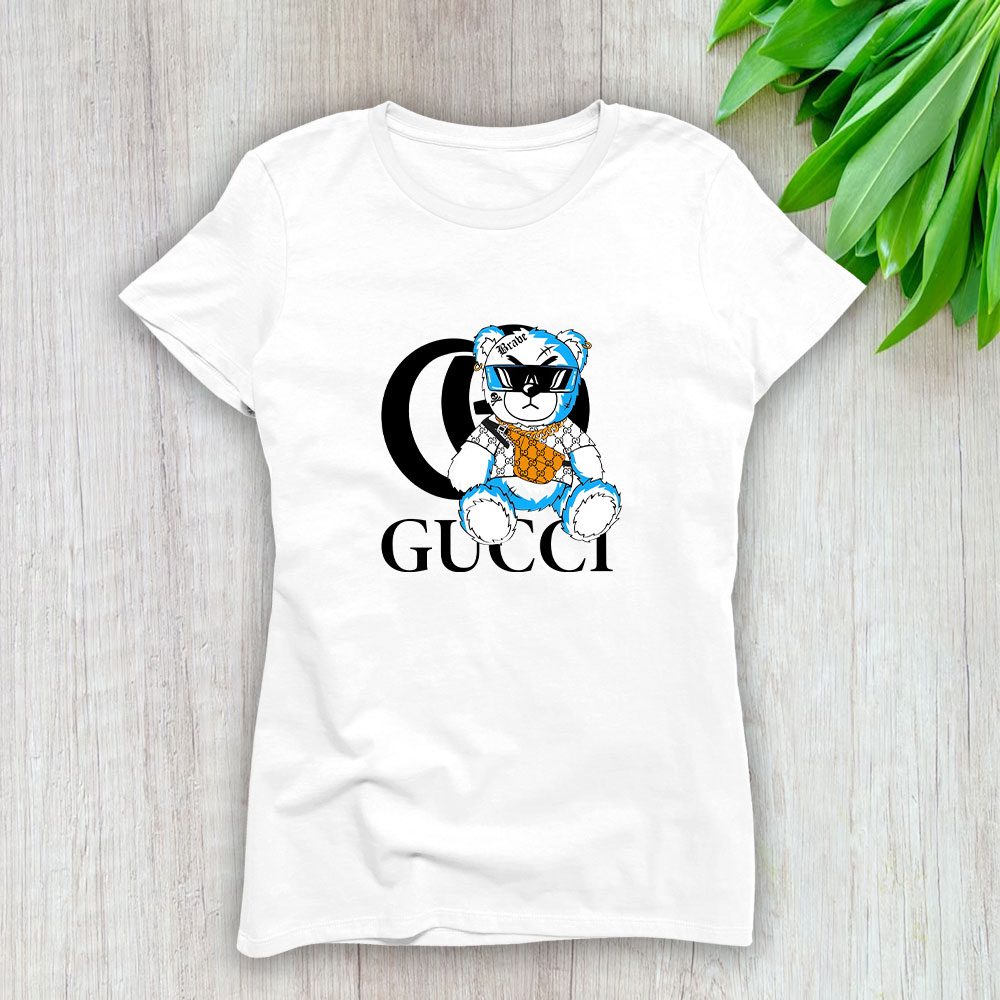 Gucci Teddy Bear Cool Lady T-Shirt Luxury Tee For Women LDS1402