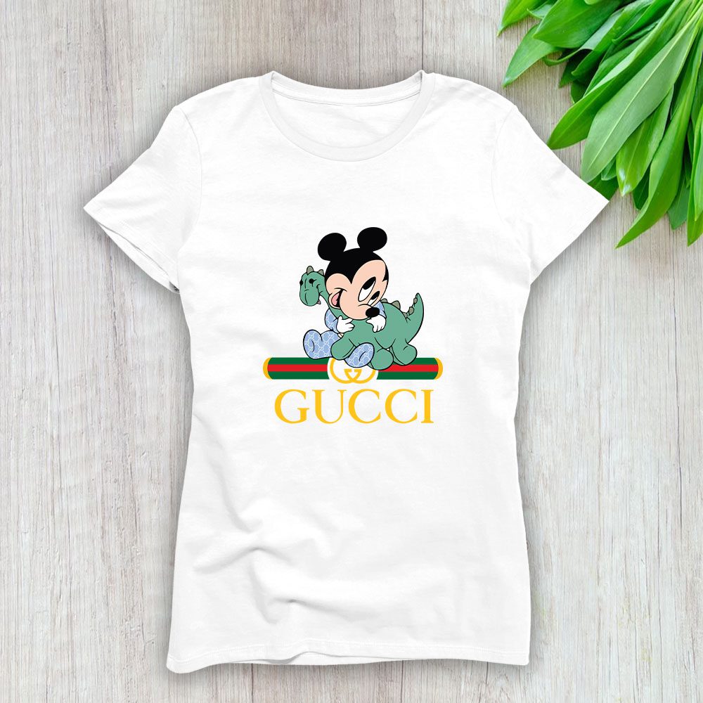 Gucci Mickey Mouse Kid Lady T-Shirt Luxury Tee For Women LDS1341