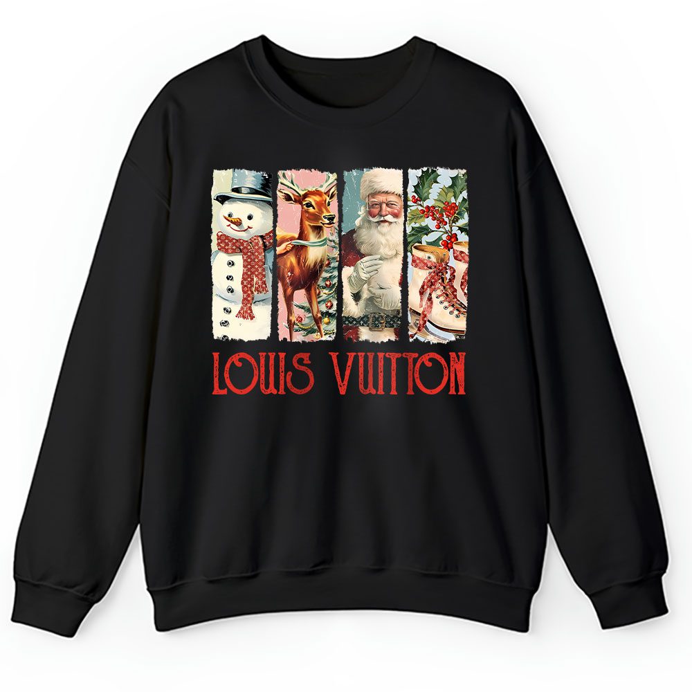 Retro Christmas Santa Claus Louis Vuitton Unisex Sweatshirt BTN19679