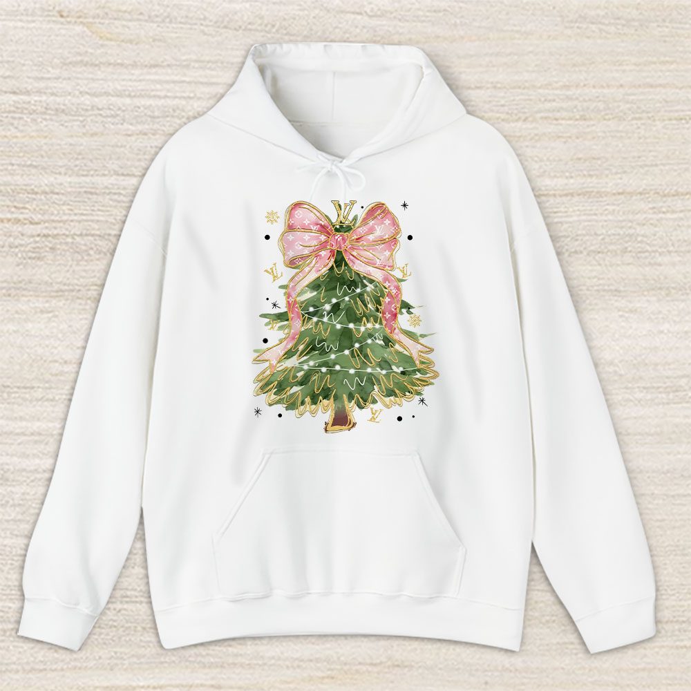 Merry Christmas Coquette Bow Christmas Tree Louis Vuitton Unisex Hoodie TAH19498