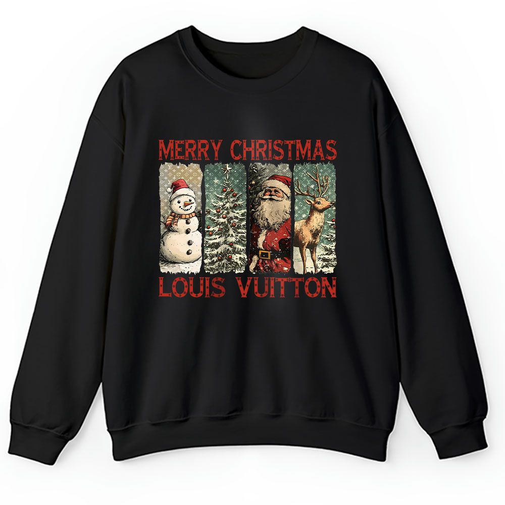 Retro Christmas Santa Claus Louis Vuitton Unisex Sweatshirt BTN19678