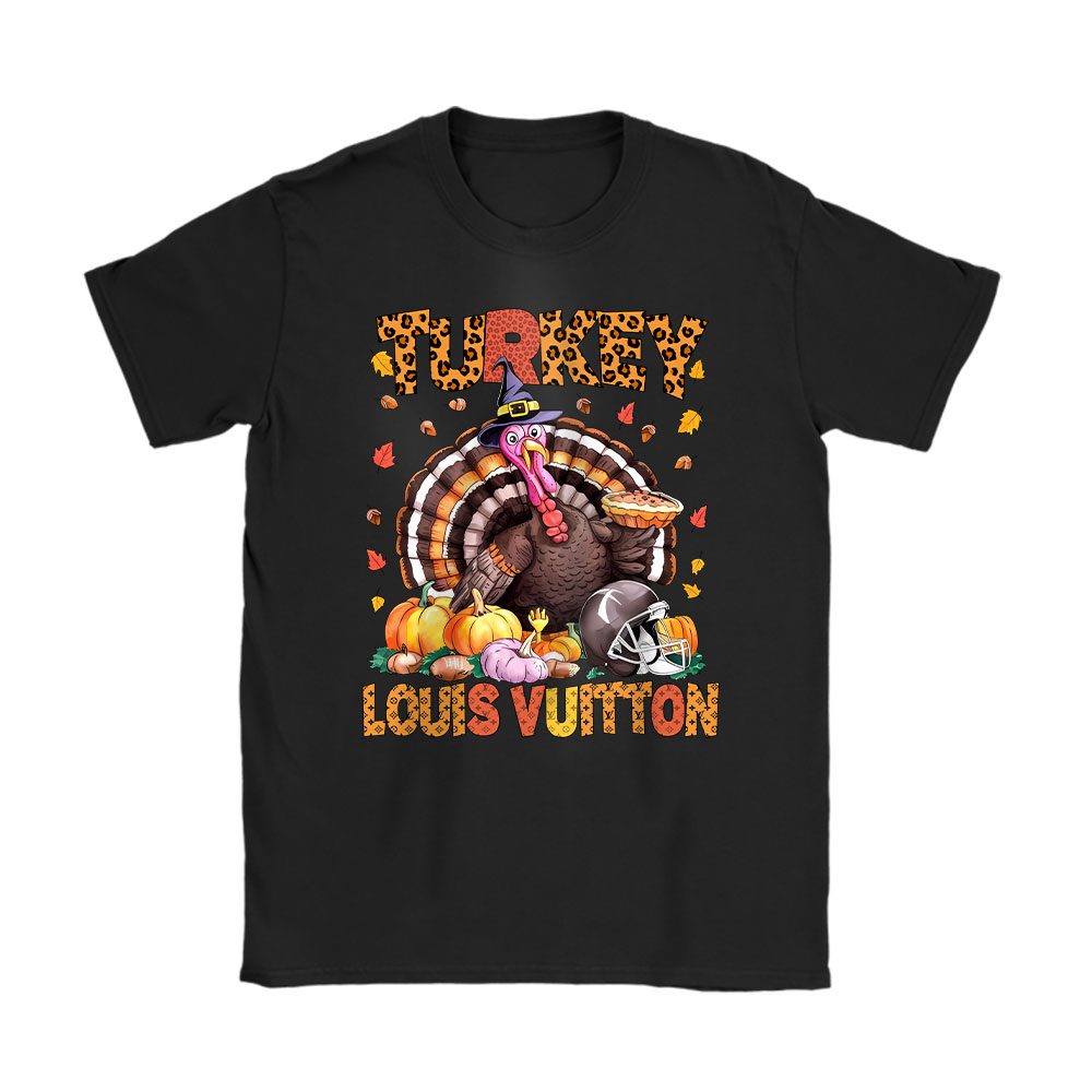 Retro Thanksgiving Turkey Louis Vuitton Unisex T-Shirt Cotton Tee BTN19396