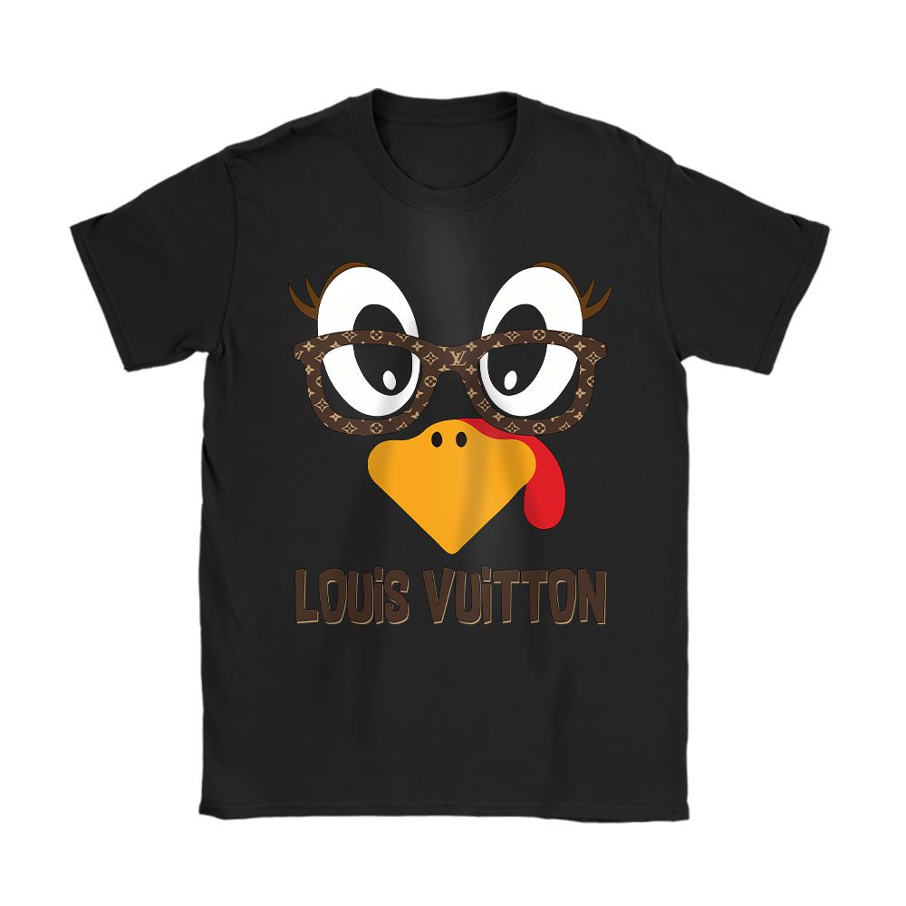 Cute Turkey Fall Thanksgiving Louis Vuitton Unisex T-Shirt Cotton Tee BTN18194