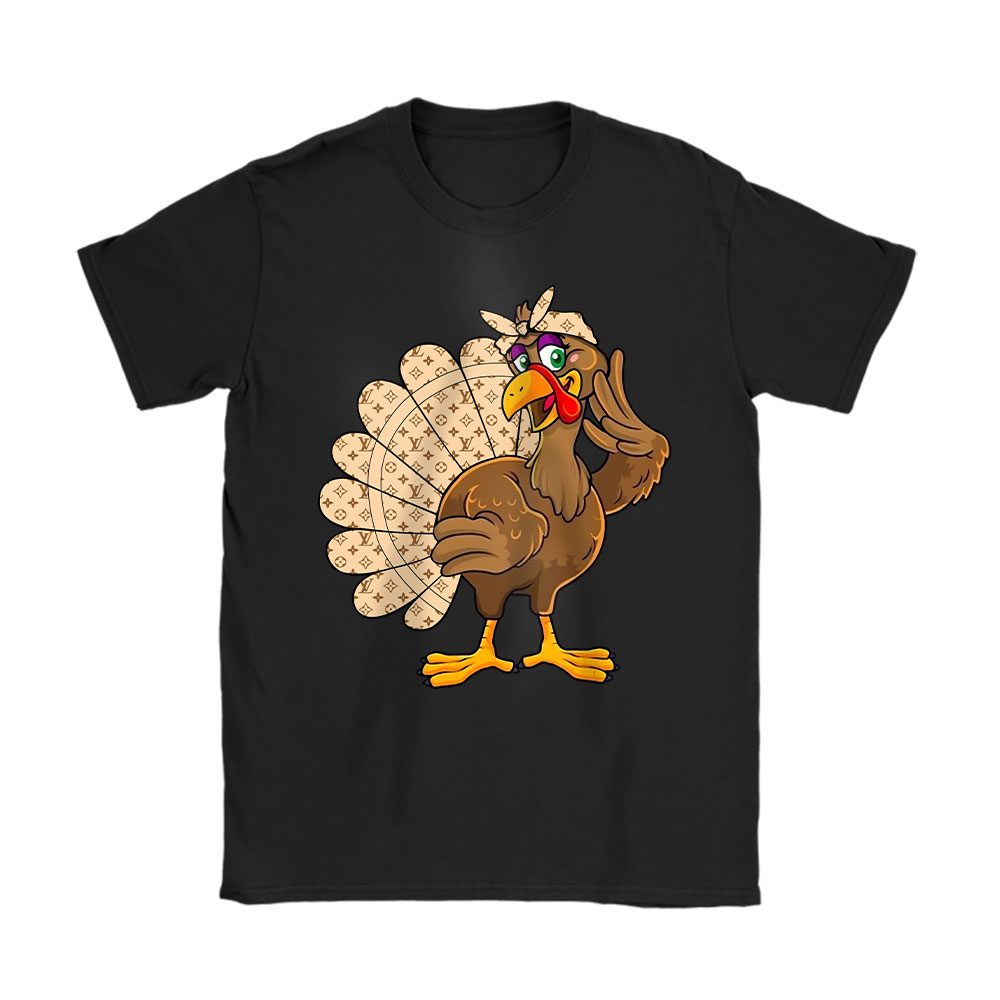 Thanksgiving Turkey Autumn Fall Louis Vuitton Unisex T-Shirt Cotton Tee BTN18258