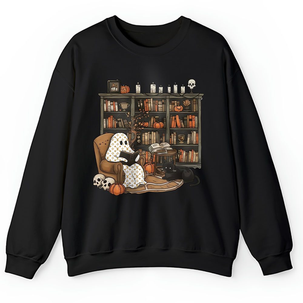 Retro Ghost Reading Books Louis Vuitton Unisex Sweatshirt BTN17757