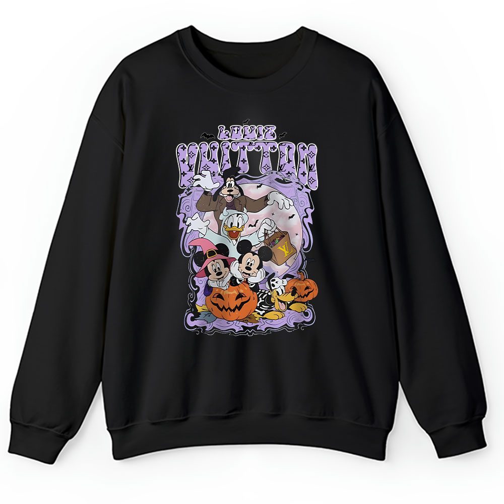 Tis The Season Retro Mickey Ghost Louis Vuitton Unisex Sweatshirt BTN17104