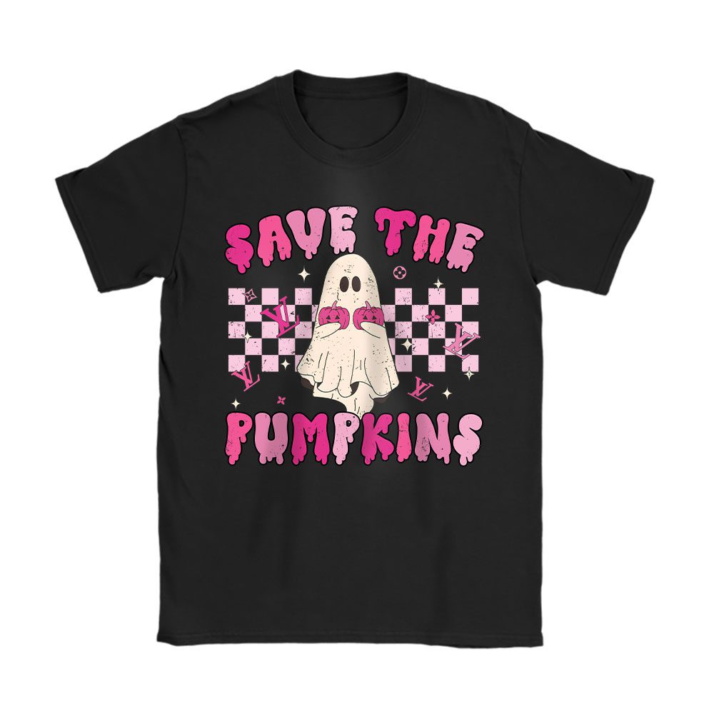 Halloween Breast Cancer Louis Vuitton Unisex T-Shirt Cotton Tee BN17085
