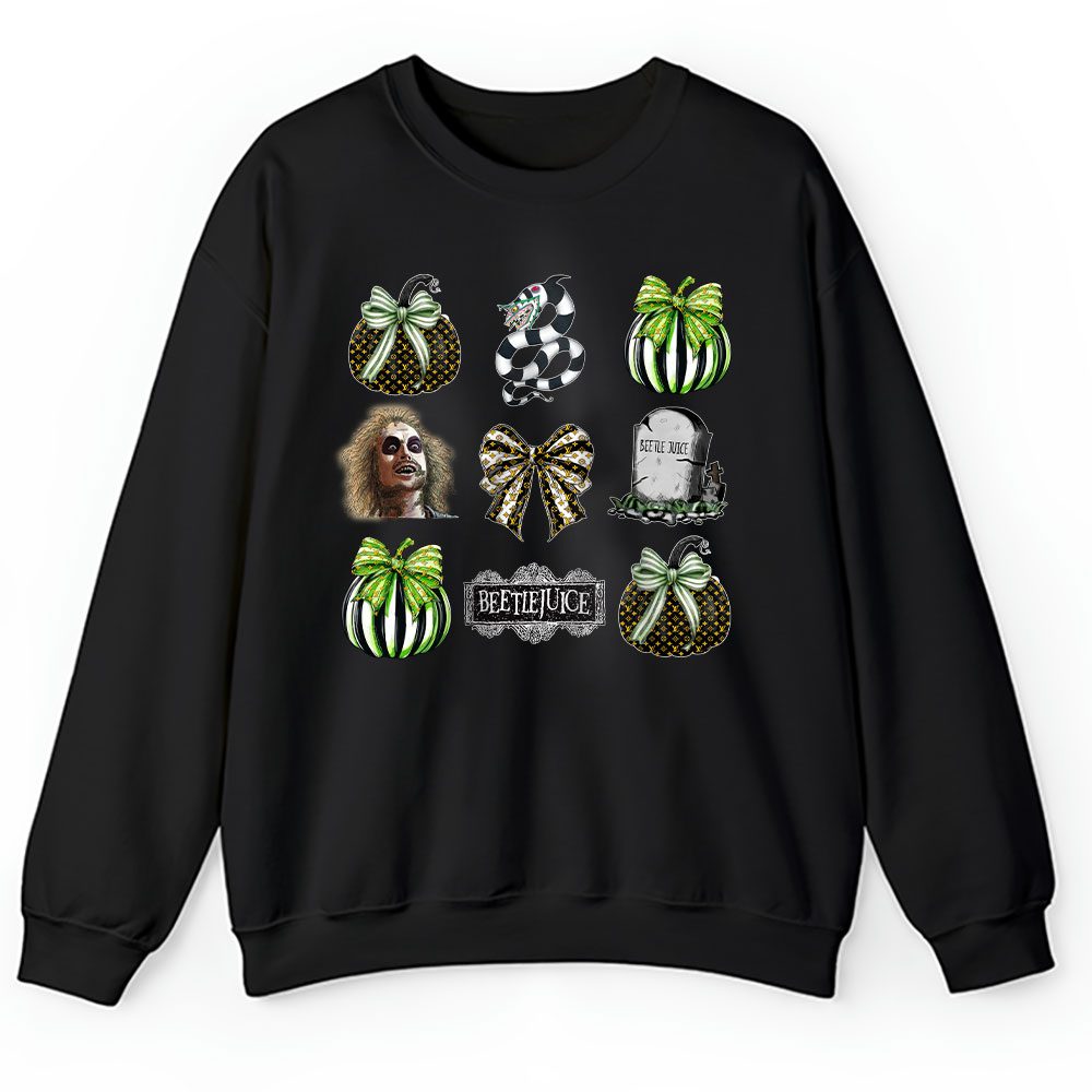 Coquette Bow Green Beetle Halloween Beetlejuice Louis Vuitton Unisex Sweatshirt BTN16967